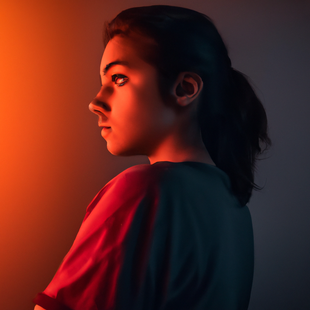 Retrato minimalista en estudio, luz suave y composición limpia — fotografía generada